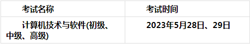 2023年上半年吉林軟考時間：5月27日至28日